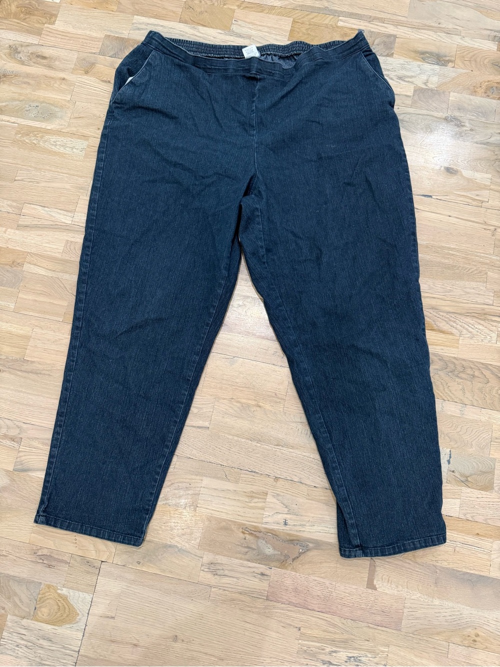 Laura Scott Dark Blue Straight-Leg Jeans PLUS Pants | 26w